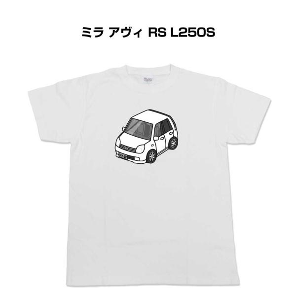 Tシャツ モノクロ シンプル 車好き プレゼント 車 祝い クリスマス 男性 ダイハツ ミラ アヴィ...