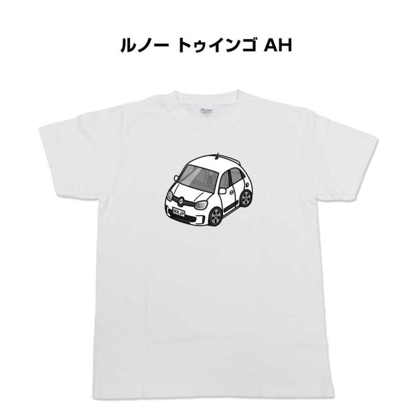 Tシャツ モノクロ シンプル 車好き プレゼント 男性 外車 ルノー トゥインゴ AH  ゆうパケッ...