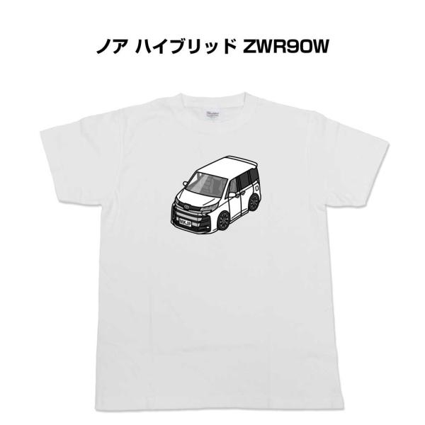 Tシャツ モノクロ シンプル 車好き プレゼント 車 祝い クリスマス 男性 トヨタ ノア ハイブリ...