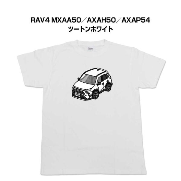Tシャツ モノクロ シンプル 車好き プレゼント 男性 トヨタ RAV4 MXAA50／AXAH50...