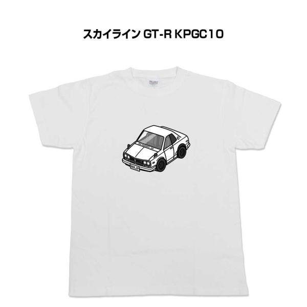 Tシャツ モノクロ シンプル 車好き プレゼント 男性 ニッサン スカイライン GT-R KPGC1...