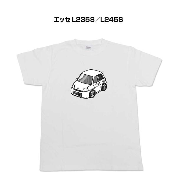 Tシャツ モノクロ シンプル 車好き プレゼント 男性 ダイハツ エッセ L235S／L245S  ...