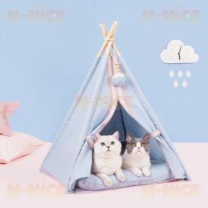 猫 犬 ペットハウス テント ティピー 室内 ...の詳細画像4