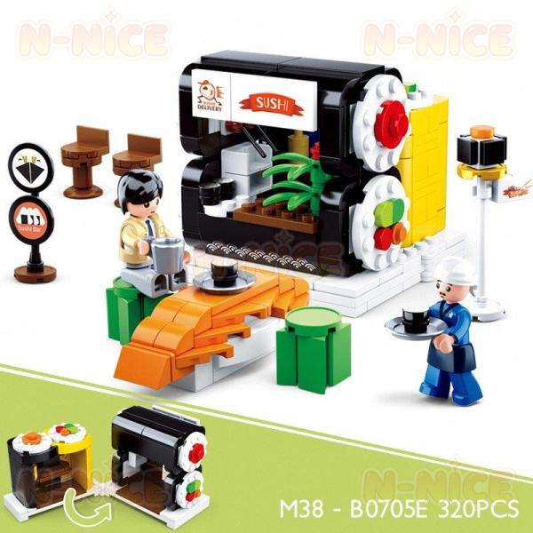 【互換品】ブロック互換 レゴ 互換品 レゴ寿司屋 飲食店 E セット クリスマス プレゼント