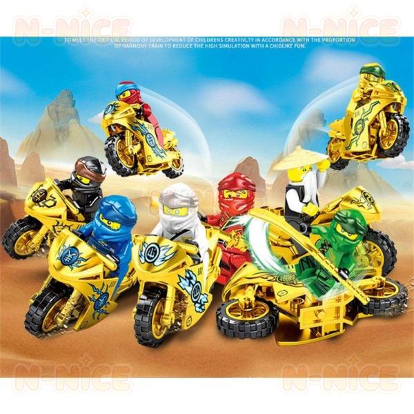 【互換品】ブロック互換 レゴ 互換品 レゴミニフィグ ニンジャゴー 忍者とバイク各８台Bセット レゴ...