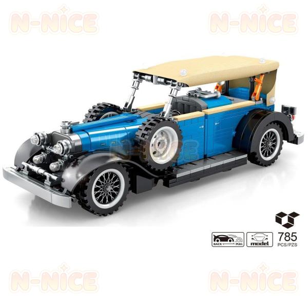 【互換品】ブロック互換 レゴ 互換品 レゴプルバック車 ヴィンテージカー車 クリスマス プレゼント