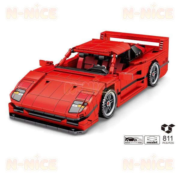【互換品】ブロック互換 レゴ 互換品 レゴプルバック車 フェラーリF40車 クリスマス プレゼント