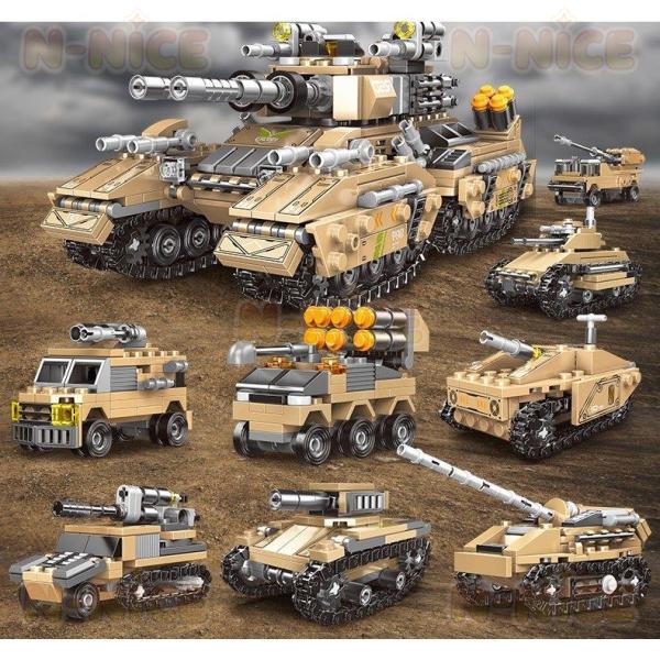 【互換品】ブロック互換 レゴ 互換品 レゴ戦車 軍用車両 ミサイル車など８in1 25種組立 互換品...