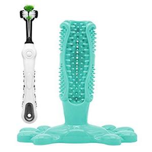 Zeattain 犬用噛むおもちゃ 犬 歯ブラシ ペット用歯ブラシ かむ玩具 犬おもちゃ 子犬かむ玩具 歯磨き石取り360度 天然ゴム製 クリーナー