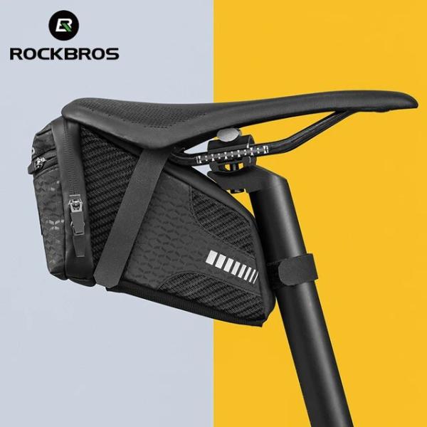 Rockbros-自転車用サドルバッグ,防雨および耐衝撃性,3Dハウジング,自転車用リアチューブ,自...