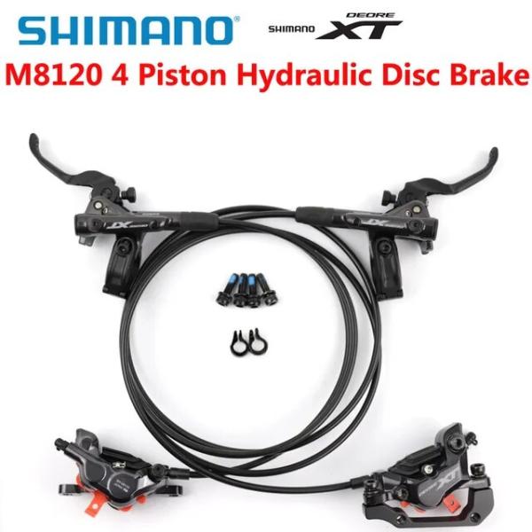 Shimano deore-4ピストン油圧ディスクブレーキキット,バイクパッドBL-M8100/BR...