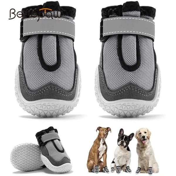 Benepaw-子犬用の滑り止めの犬用ブーツ,通気性のあるゴム製スリッパ,ランニング,ウォーキング用...
