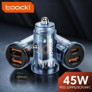 Toocki-携帯電話用の急速充電器,車用のqc 4.0 d3.0 45w,タイプc,iPhone ...