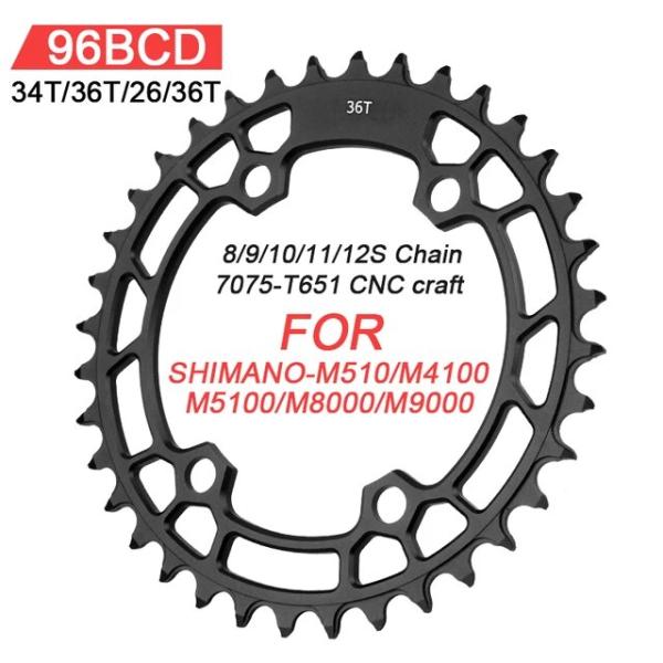 Shimano-自転車チェーンリング96bcd,26/36t,32/34/36t,m7000,m80...