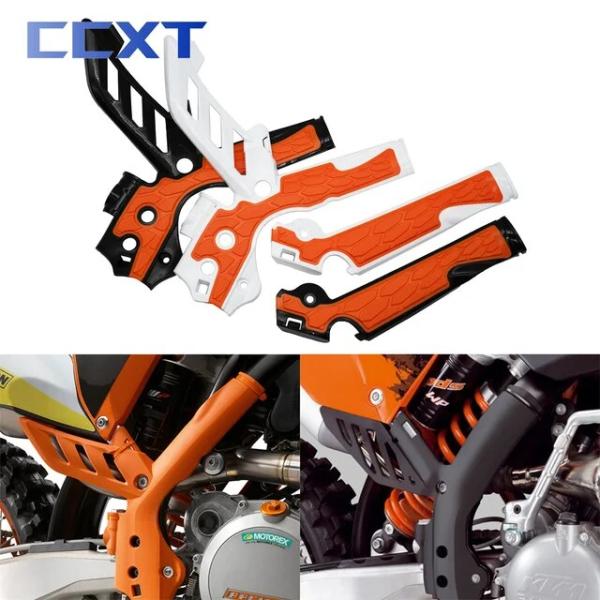 オートバイフレームガードモトクロスxフレーム保護カバーktm xcw xcfw sx sxf exc...