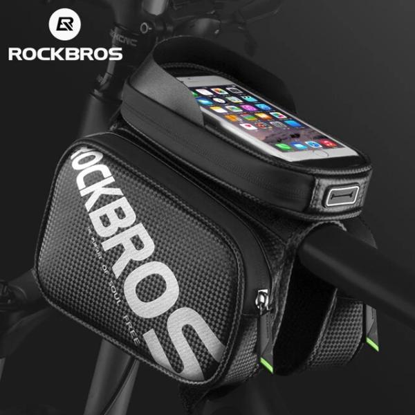 Rockbros-防雨タッチスクリーンバイクバッグ,携帯電話,トップチューブバッグ,mtb,ロードバ...