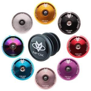 マウンテンバイクとロードバイク用のハンドルバーキャップ,アルミニウム合金,取り外し可能なキャップ,サポート付き,1ペア