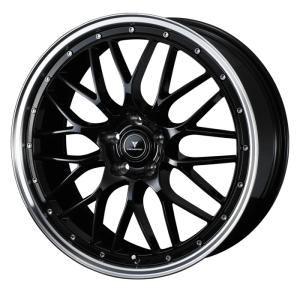 業販 ホイール4本セット NOVARIS ASSETE M1 BLACK/RIM POLISH 19インチ 8J+45 5H-114.3｜mkst-2