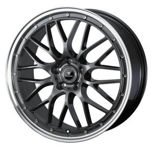 業販 ホイール4本セット NOVARIS ASSETE M1 GUN-META/RIM POLISH 19インチ 8J+45 5H-114.3｜mkst-2