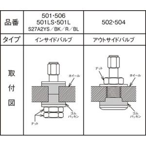 KYO-EI 軽合金アルミ製 エアーバルブ ク...の詳細画像1