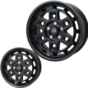 15インチ 4穴 100 4.5J マッドクロス アイヴァー マットブラック ホイール単品 4本セット｜mkst