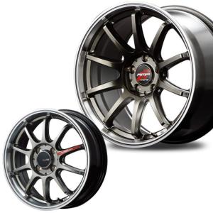 18インチ 5穴 114.3/100 7.5J/8J/8.5J/9.5J RMPレーシング R10 チタンシルバー ホイール単品 4本セット｜mkst