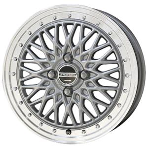 共豊 シュタイナー FTX 15インチ 5.5J 4H100 +39 サテンシルバー/リム