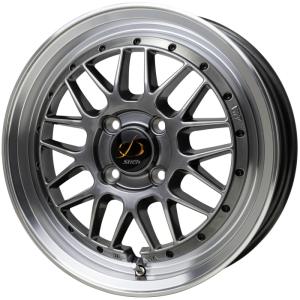 15インチ 4穴 100 5.5J/6.5J/7J シュティッヒ メッシュ RM ハイパーシルバー ホイール単品 4本セット｜mkst