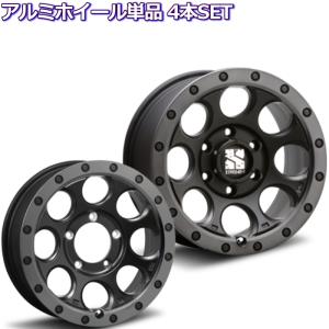 JEEP JKラングラー等 18インチ 5穴 127 8J XTREME-J XJ03 フラットブラック/スモークフランジ ホイール単品 4本セット｜mkst