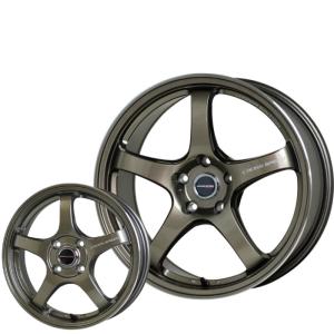 15インチ 4穴 100 5.5J/7J クロススピード CR5 ブロンズメタル ホイール単品 4本セット