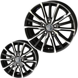 14インチ 4穴 100 4.5J AZ-SPORTS SK-510 ブラック ホイール単品 4本
