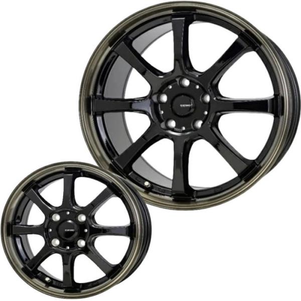 225/50R18 ジースピード P-08 ブラック/ブロンズクリア 18インチ 5穴 114.3/...