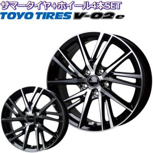 145R12 6PR トーヨー V-02e ラフィット LW-06II ブラックポリッシュ 12インチ 4穴 100 4B サマータイヤセット｜mkst