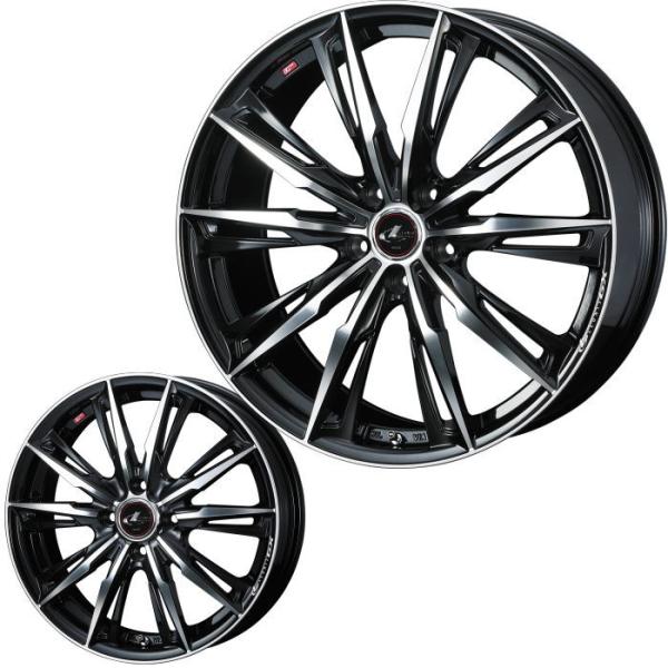 225/50R18 LEONIS GX PBMC 18インチ 5穴 114.3/100 7J/8J ...