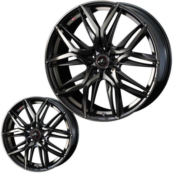 215/60R16 LEONIS LM PBMC/TI 16インチ 5穴 114.3 6.5J サマ...