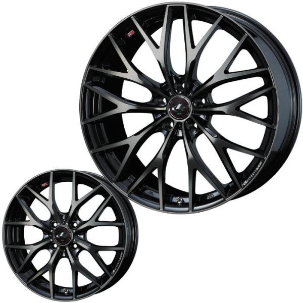 225/50R18 LEONIS MX PBMC/TI 18インチ 5穴 114.3/100 7J/...