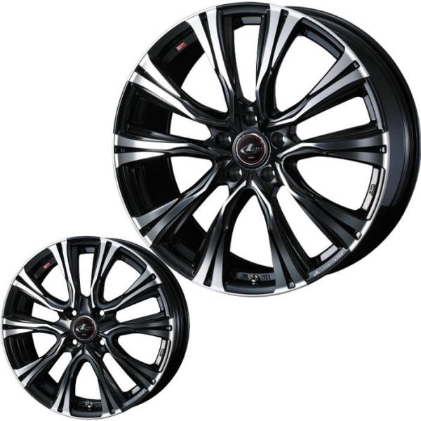 215/55R17 LEONIS VR PBMC 17インチ 5穴 114.3/100 6.5J/7...