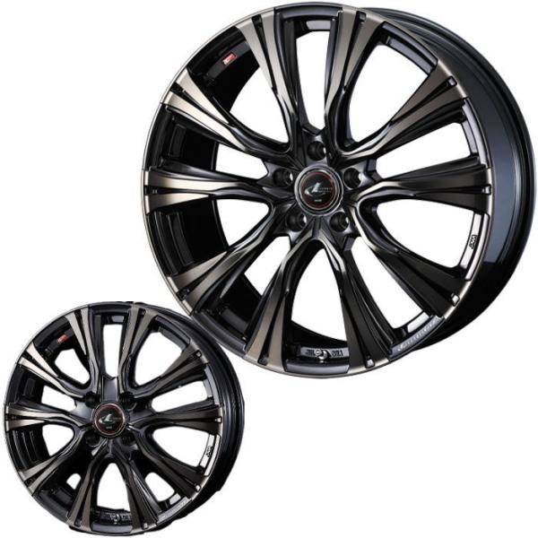 225/50R18 LEONIS VR PBMC/TI 18インチ 5穴 114.3/100 7J/...