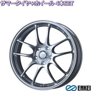 トーヨー ナノエナジー 3/3プラス ENKEI PerformanceLine PF01 スパークルシルバー 15インチ 軽自動車 ツライチ狙い 4穴 100 6.5J/7J/8J｜mkst