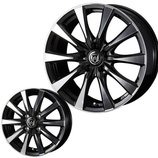 225/50R18 ライツレー DI ブラックポリッシュ 18インチ 5穴 114.3 7.5J サ...