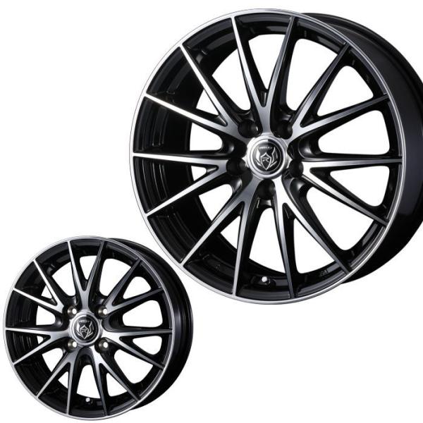 225/50R18 ライツレー VS ブラックメタリックポリッシュ 18インチ 5穴 114.3 7...