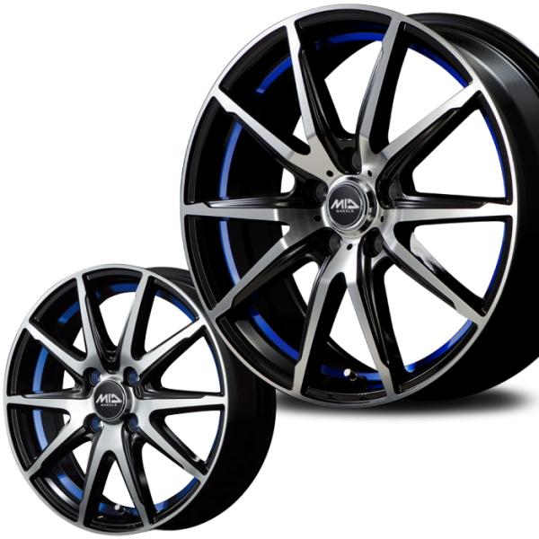 225/50R18 シュナイダー RX-02 アンダーカットブルー 18インチ 5穴 114.3 7...