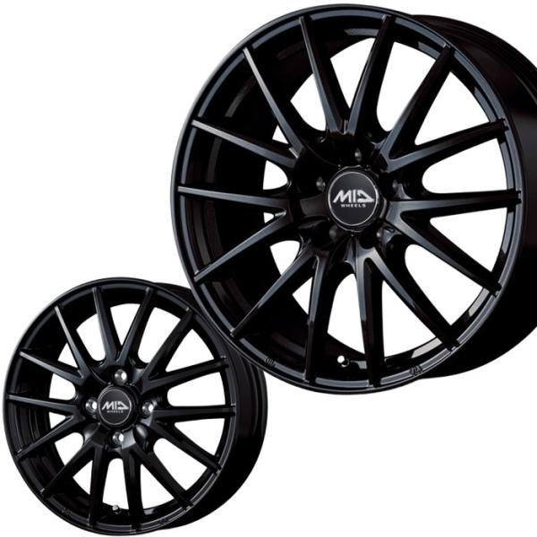 225/50R18 シュナイダー SQ27 メタリックブラック 18インチ 5穴 114.3 7J/...