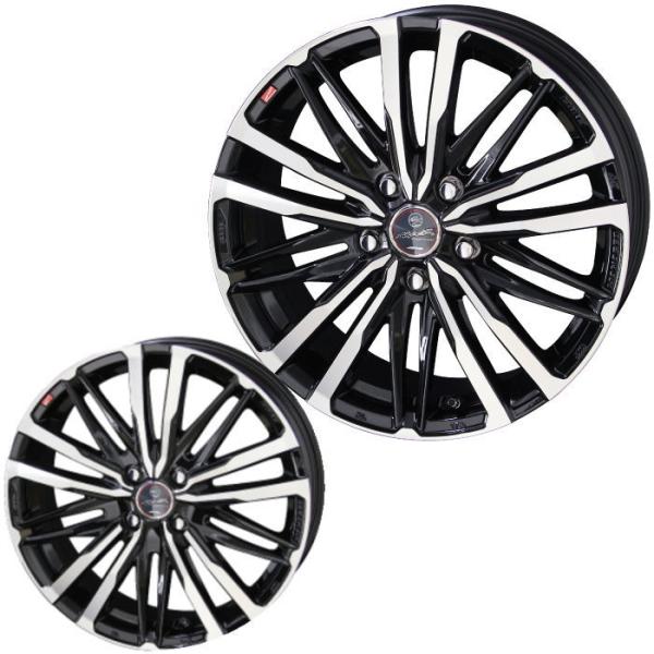 225/50R18 スマック クレスト サファイアブラック+ポリッシュ 18インチ 5穴 114.3...