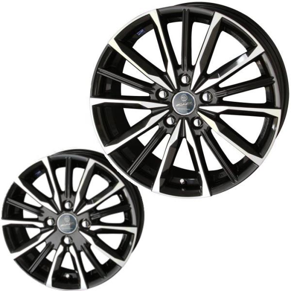 225/50R18 スマック ヴァルキリー サファイアブラック+ポリッシュ 18インチ 5穴 114...