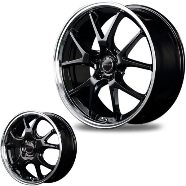 225/50R18 VERTEC ONE EXE5 グロッシーブラック 18インチ 5穴 114.3...