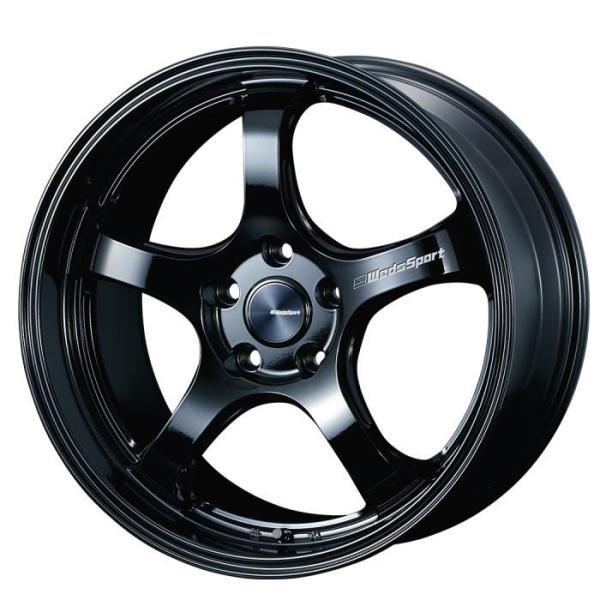 215/50R18 WedsSport RN-05M GLOSS BLACK 18インチ 5穴 11...
