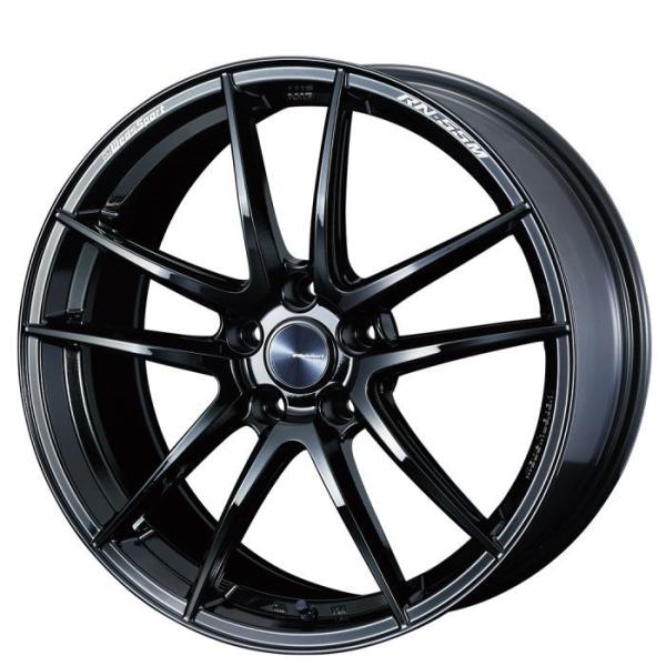 215/50R18 WedsSport RN-55M GLOSS BLACK 18インチ 5穴 11...