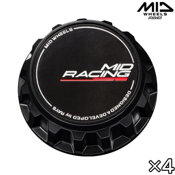MID センターキャップ 4枚 NO.17 MID Racing CAP by RAYS (R50E...
