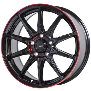 プリウス 60系 ホイール 4本セット G.Speed P-05R ブラック+レッドクリア 17インチ 7J+38 5H-114.3